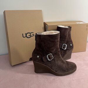 UGG Brown Heeled Boots